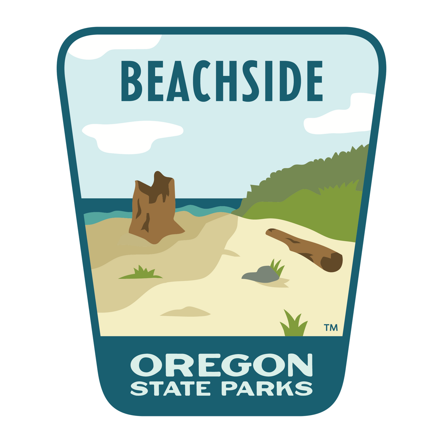 Beachside, 3.25” Weatherproof Sticker