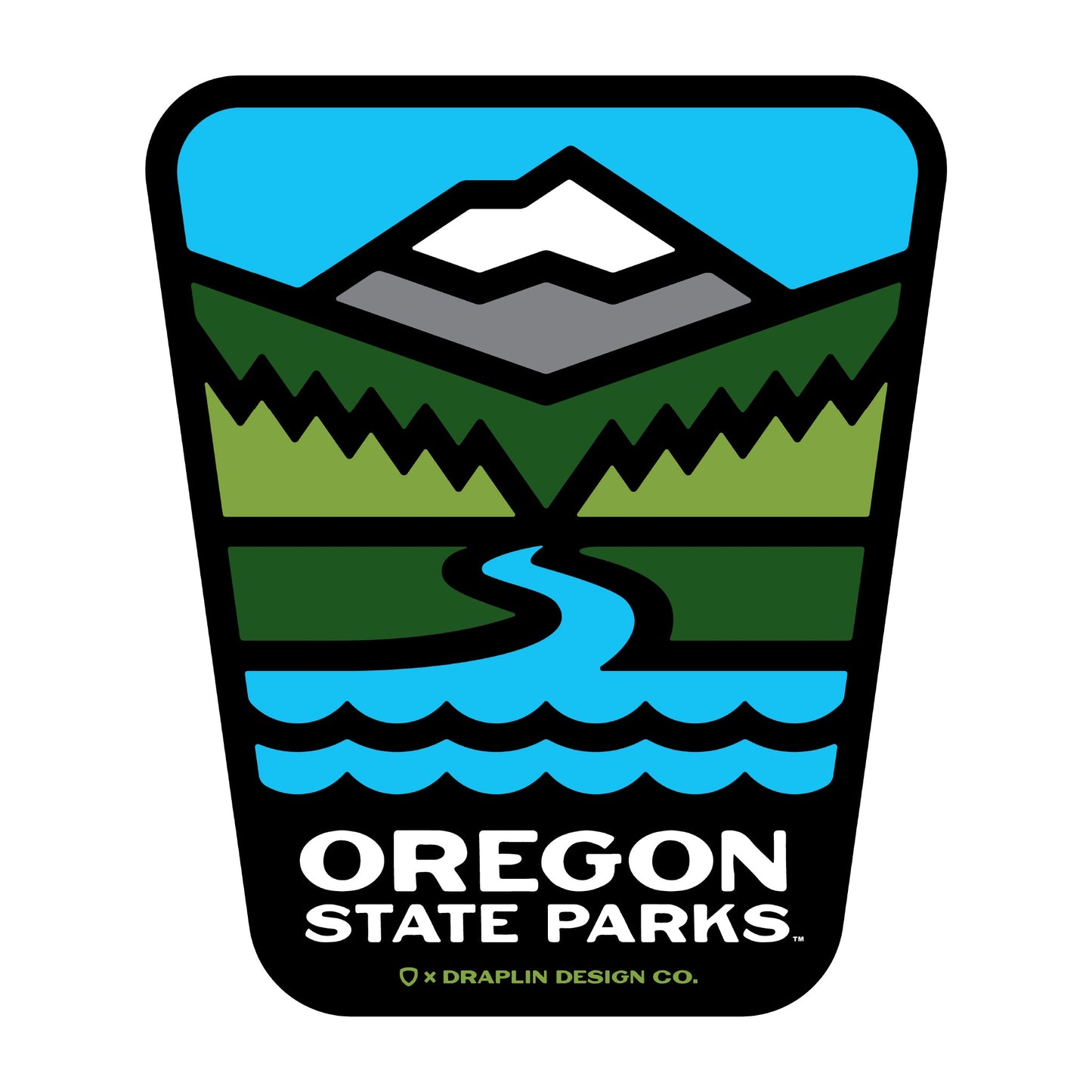 Oregon State Parks x Draplin Design Co 3.25" Weatherproof Sticker