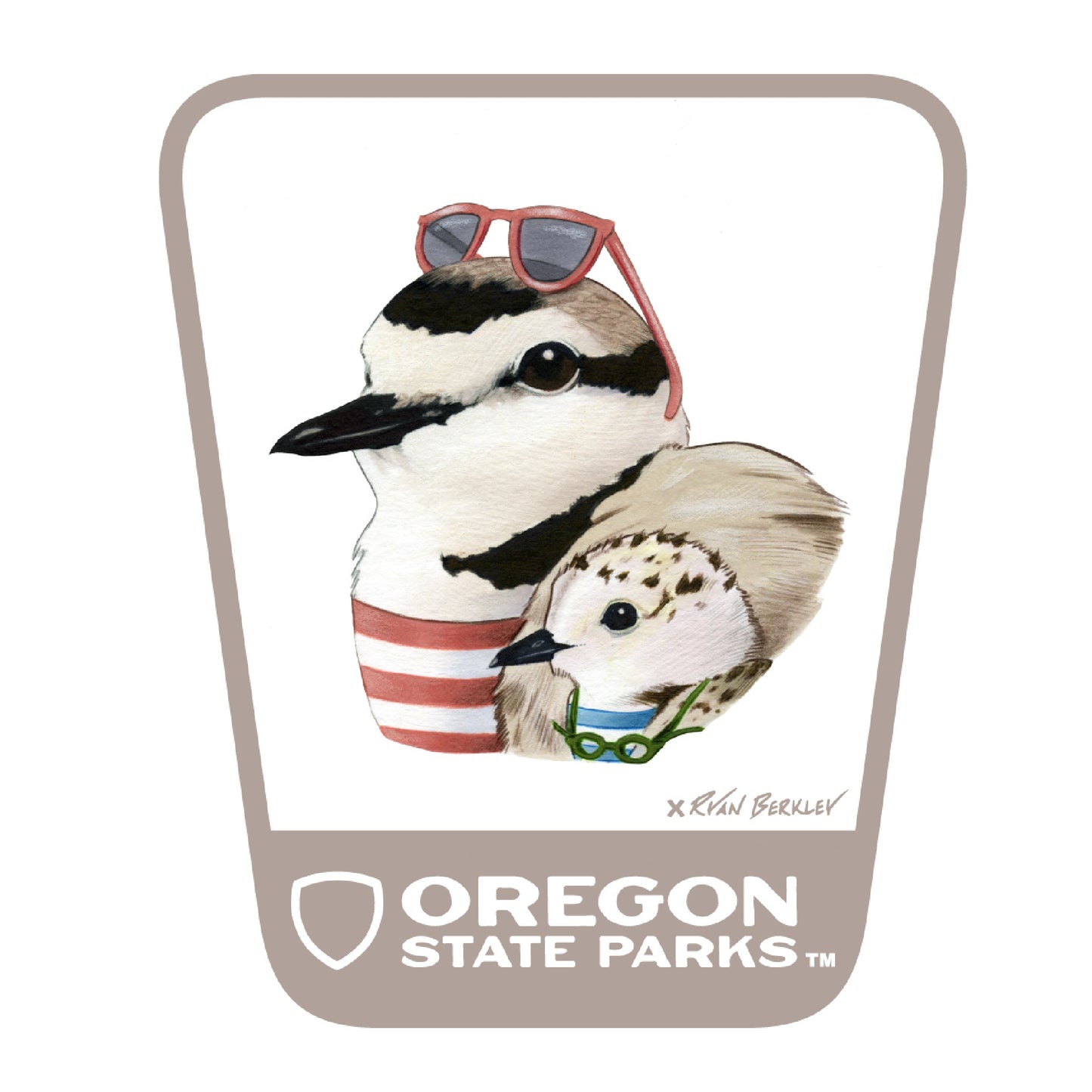 Western Snowy Plover 3.25" Weatherproof Sticker