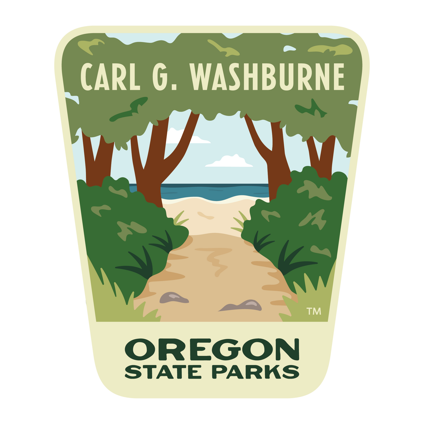 Carl G Washburn, 3.25” Weatherproof Sticker