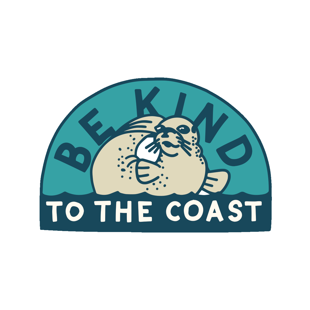 Be Kind to the Coast -Seal 3.5" Sticker