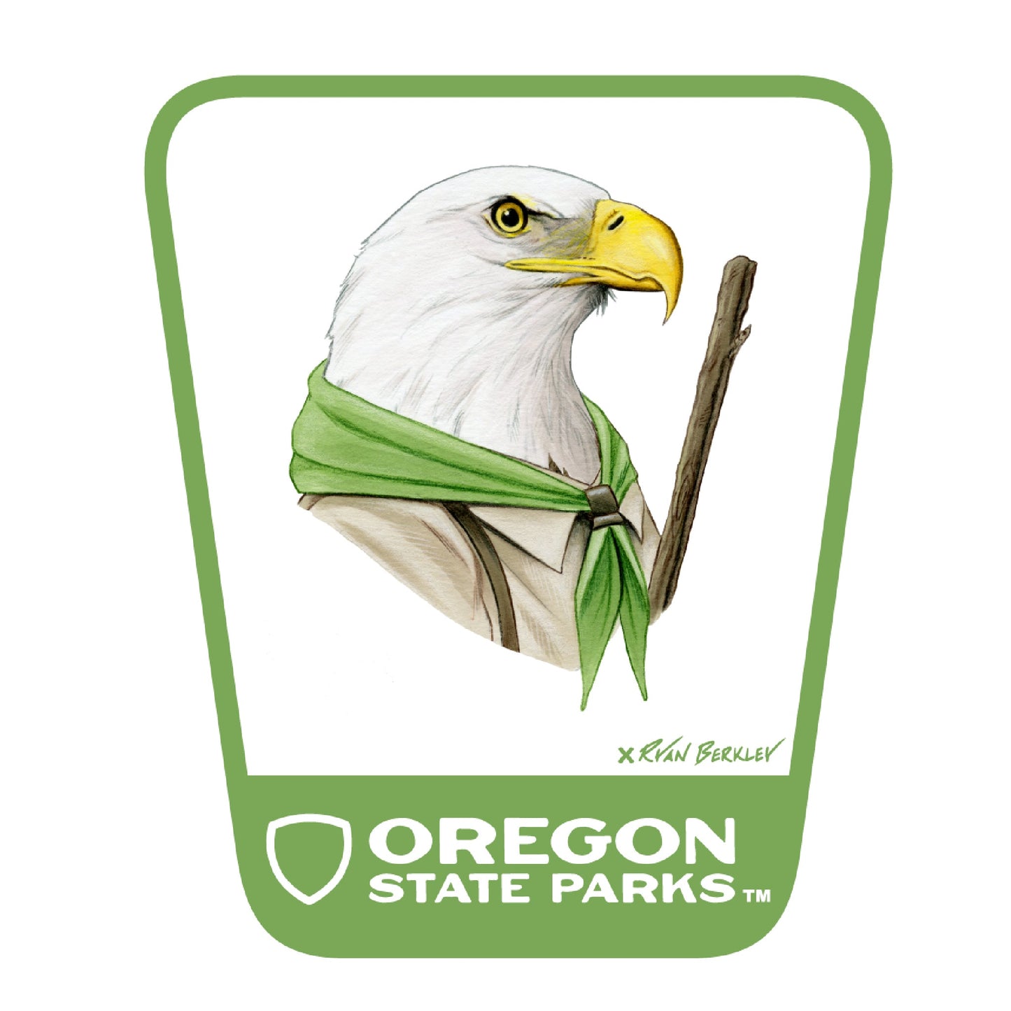 Bald Eagle  3.25" Weatherproof Sticker