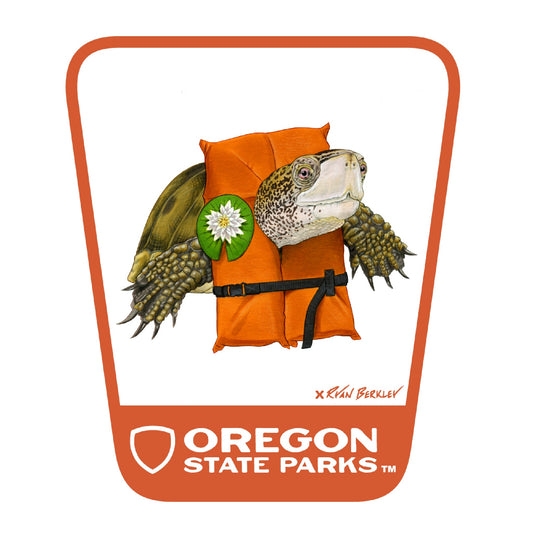 Western Pond Turtle  3.25" Weatherproof Sticker