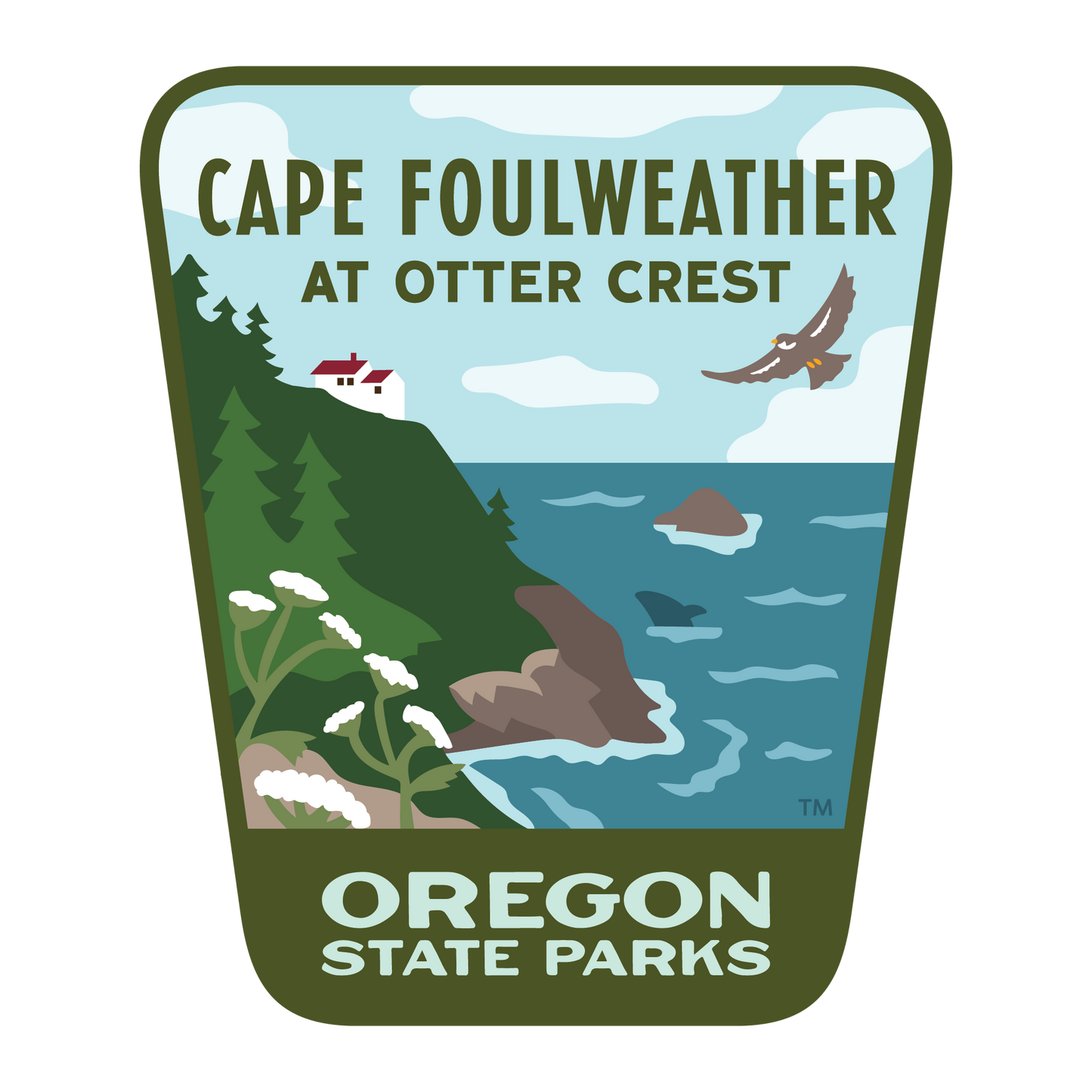 Cape Foulweather at Otter Crest, 3.25” Weatherproof Sticker