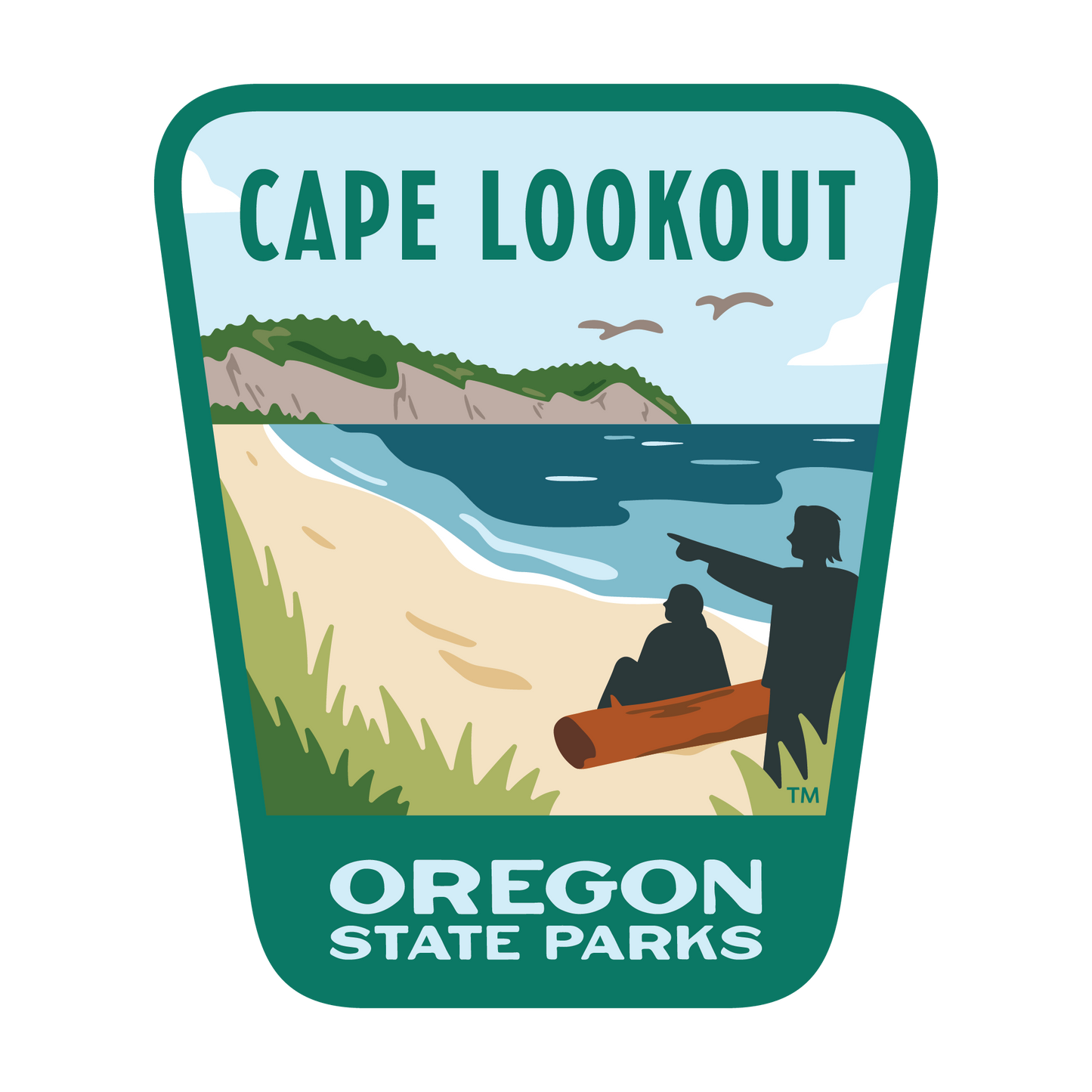 Cape Lookout State Park, 3.25” Weatherproof Sticker
