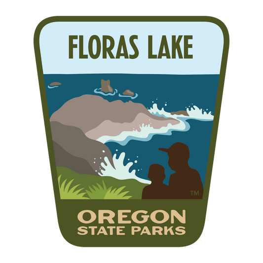 Floras Lake, 3.25” Weatherproof Sticker