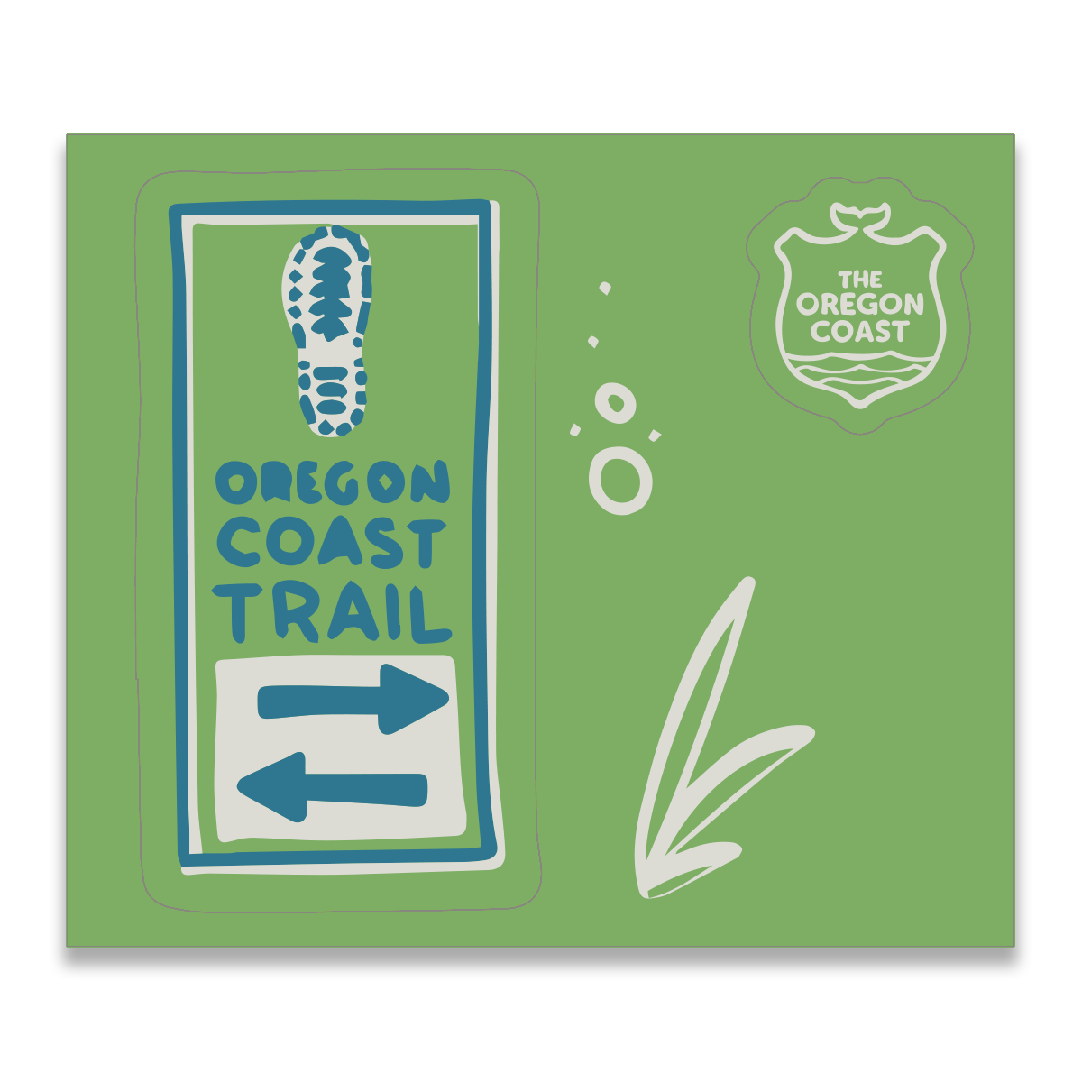 Coastal Icon Sticker - Trail Sign