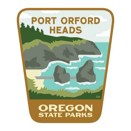 Port Orford Heads, 3.25” Weatherproof Sticker