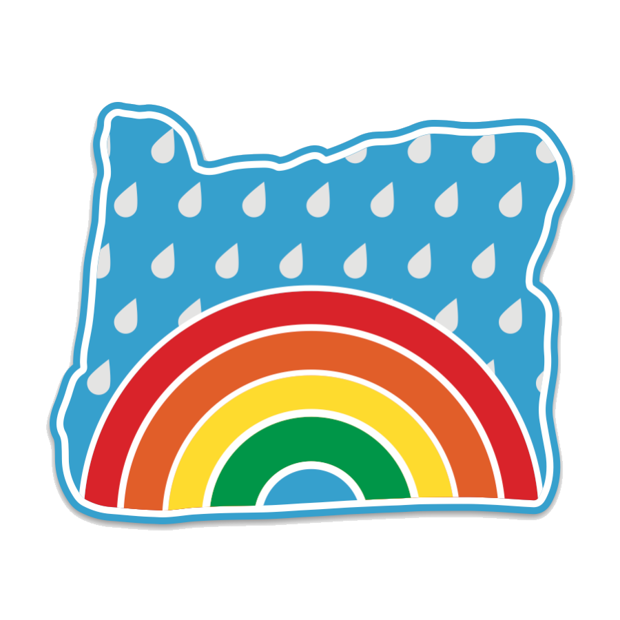 Oregon Rainbow - 2.5" Iron-on Patch