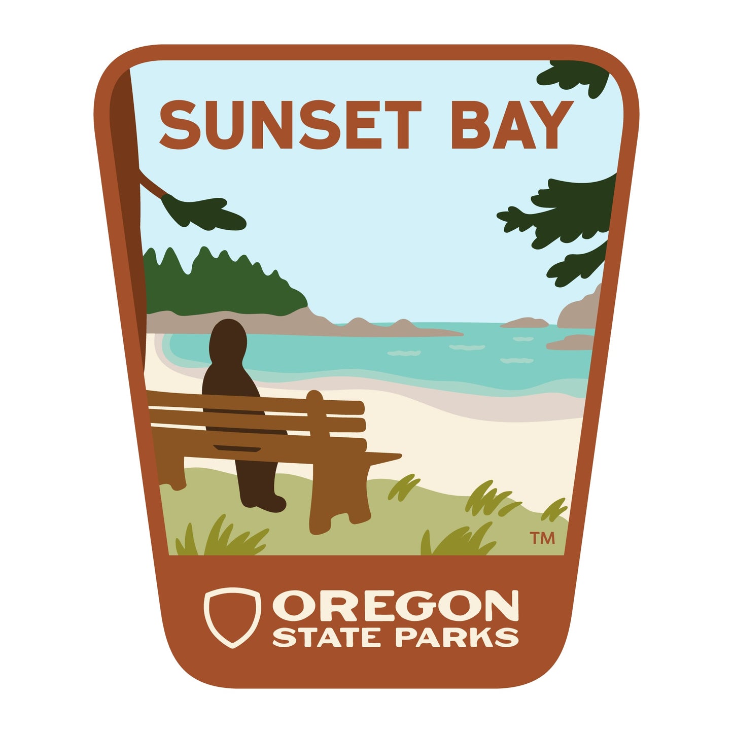 Sunset Bay, 3.25” Weatherproof Sticker