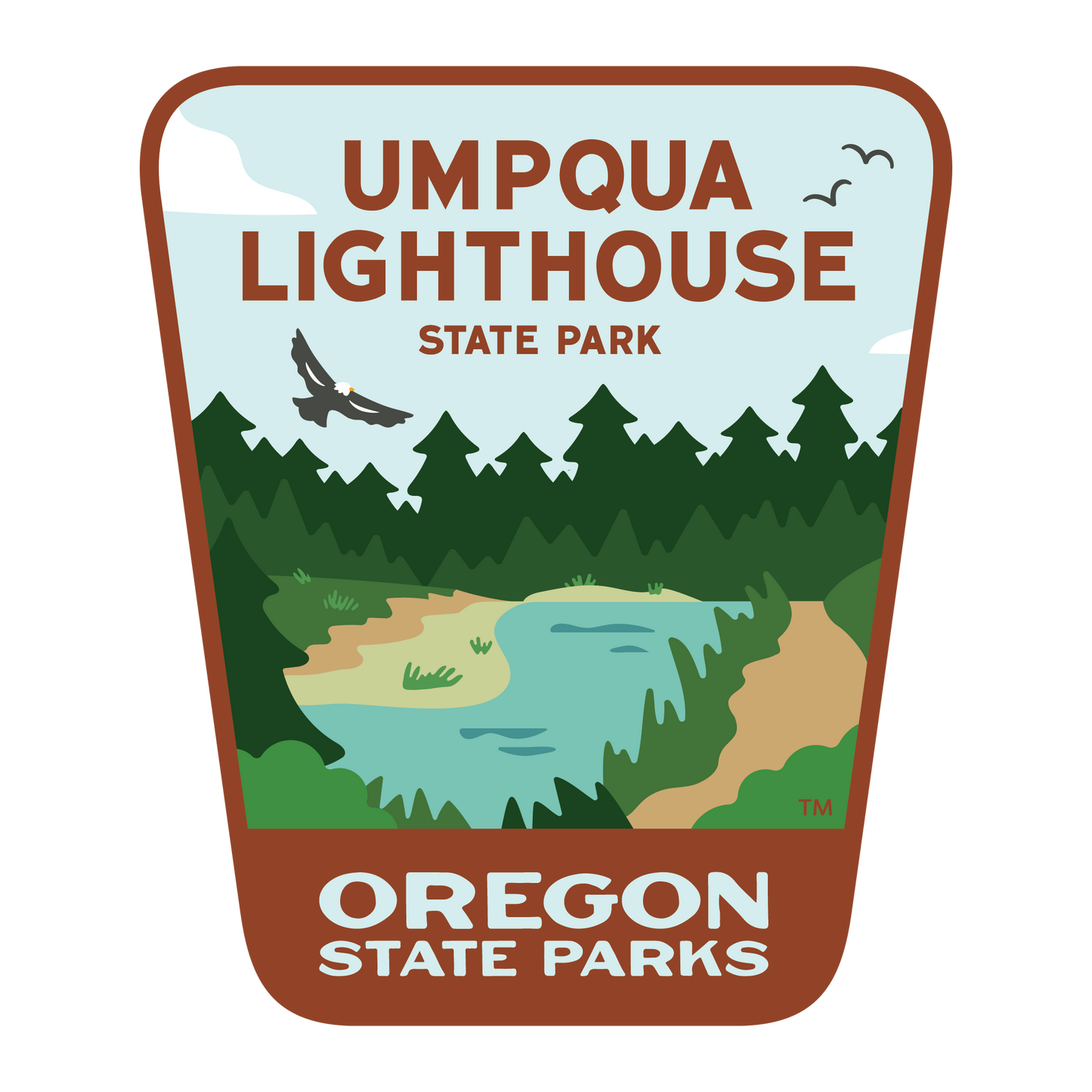 Umpqua Lighthouse State Park, 3.25” Weatherproof Sticker