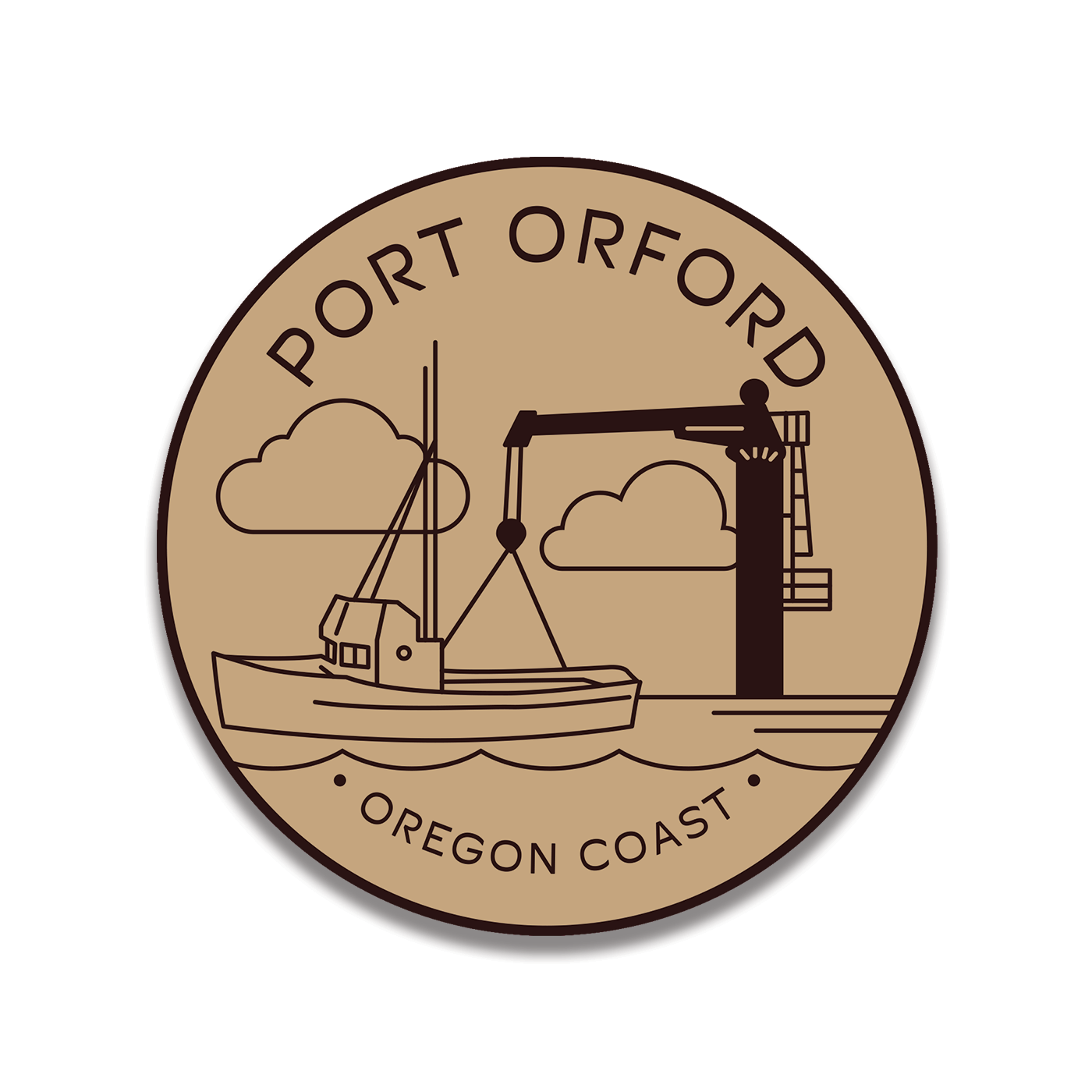 Port Orford 3.25" Sticker