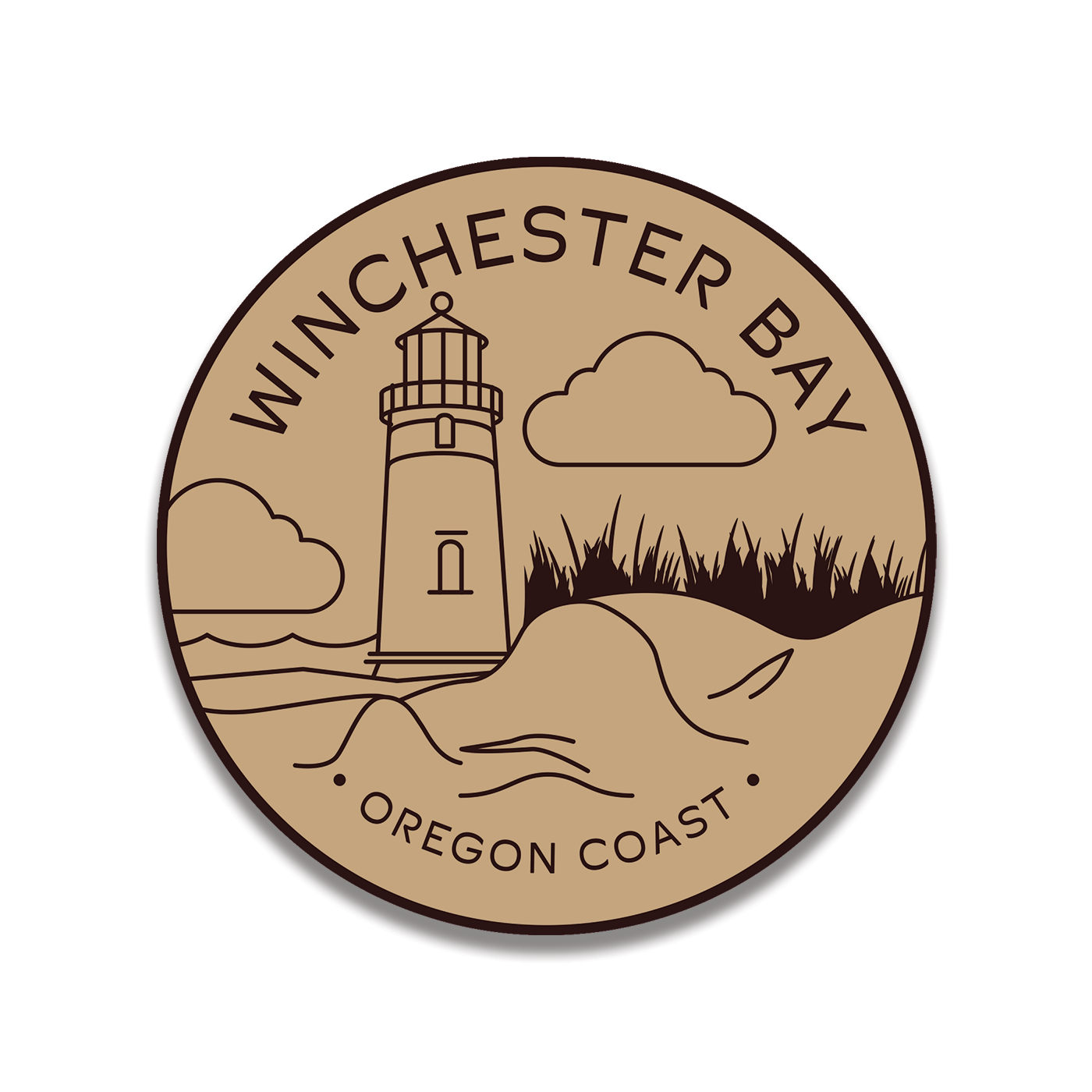 Winchester Bay 3.25" Sticker