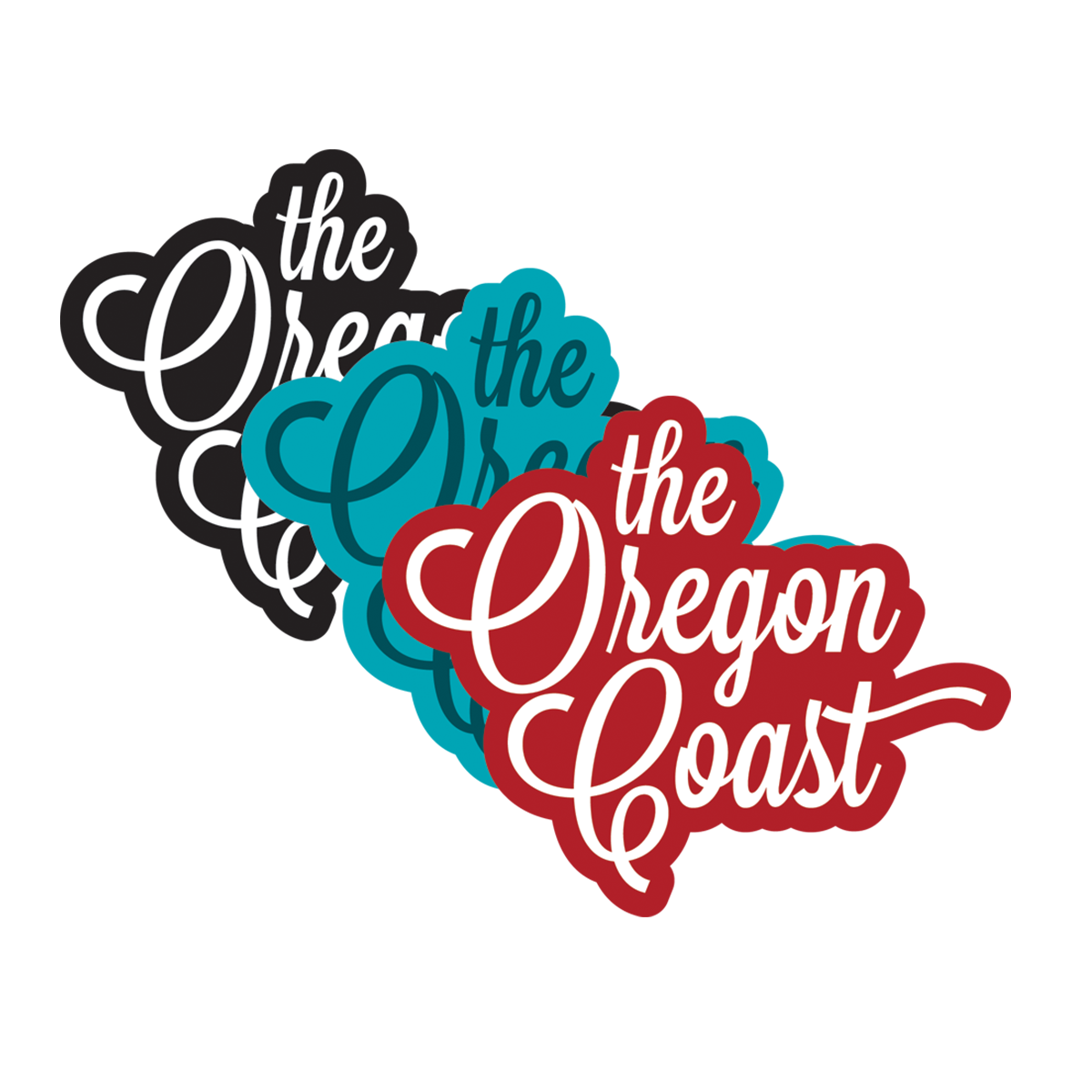 The Oregon Coast - Script Sticker 3-Pack