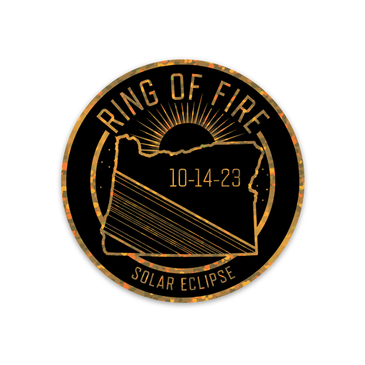 Ring of Fire Eclipse - 3" GLITTER Sticker