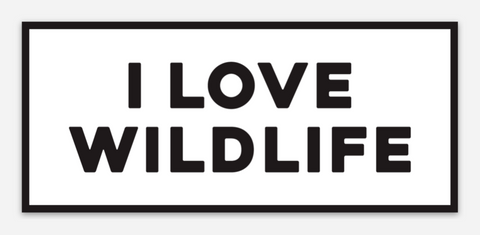 I LOVE WILDLIFE Vinyl Sticker
