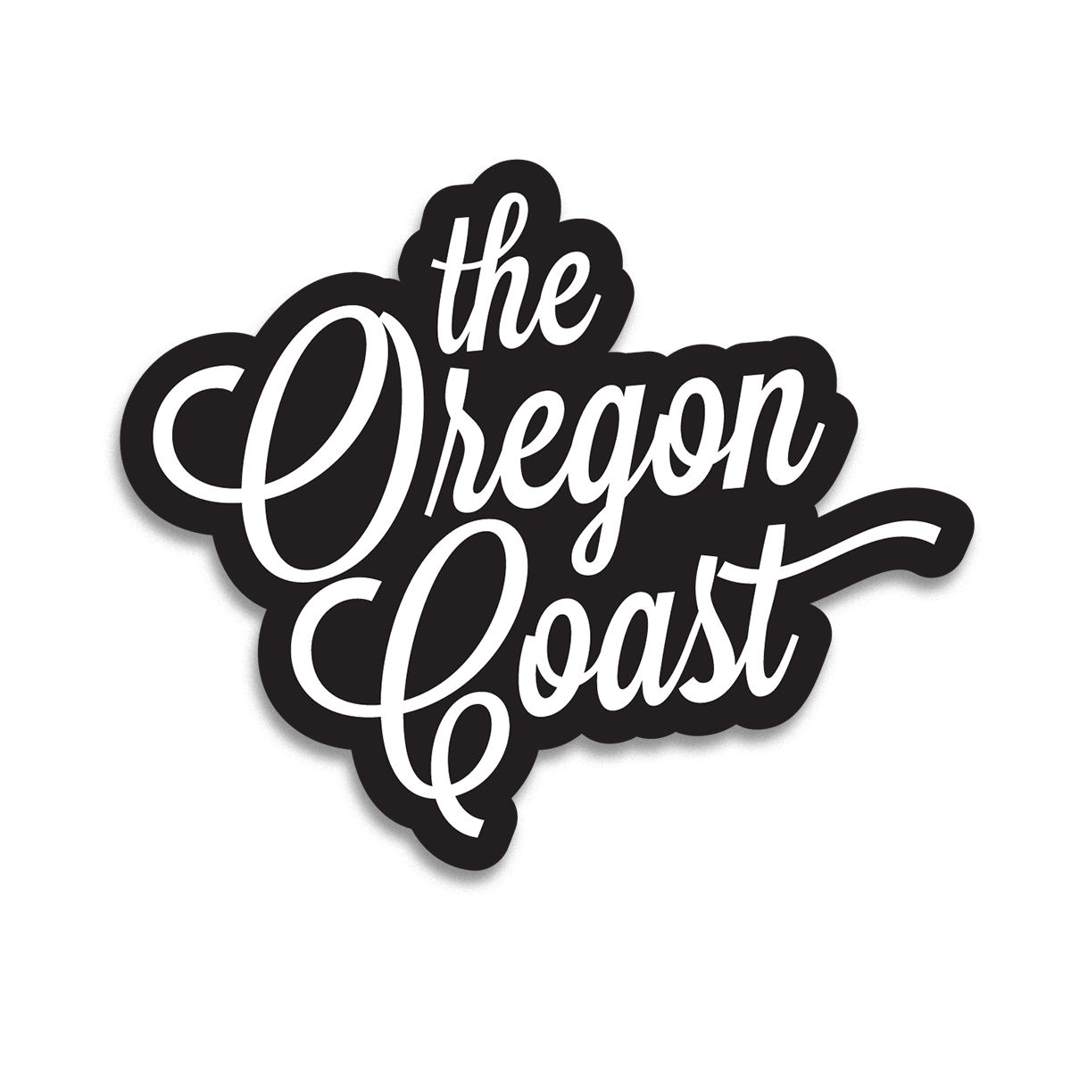 The Oregon Coast - Script Sticker