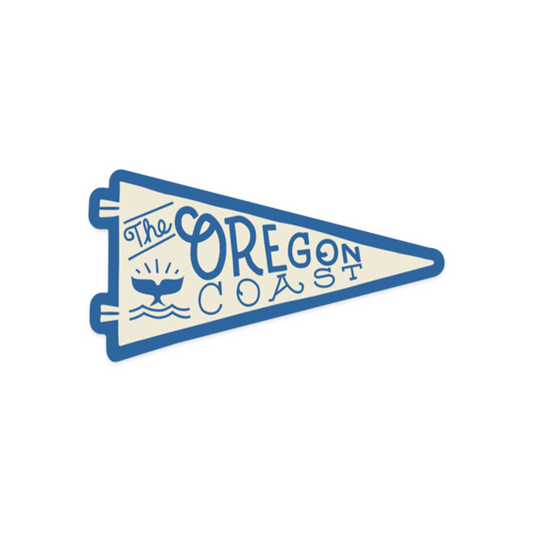 Whale's Tail -  Oregon Coast Pennant Sticker
