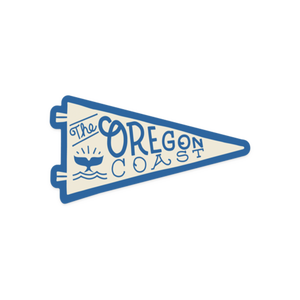 Whale's Tail -  Oregon Coast Pennant Sticker
