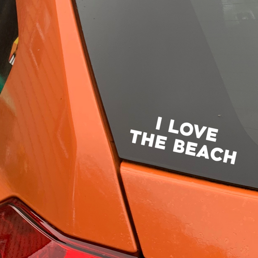 I LOVE THE BEACH Transfer Sticker