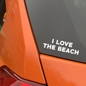 I LOVE THE BEACH Transfer Sticker