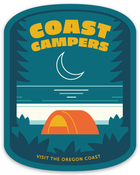 Coast Campers 3 Sticker The Oregon Coast Visitors Association