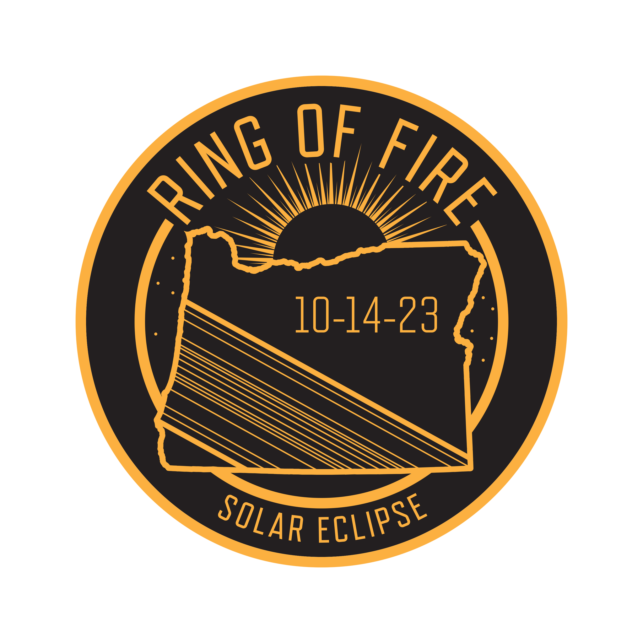 Ring of Fire Eclipse - 3.5" Sticker